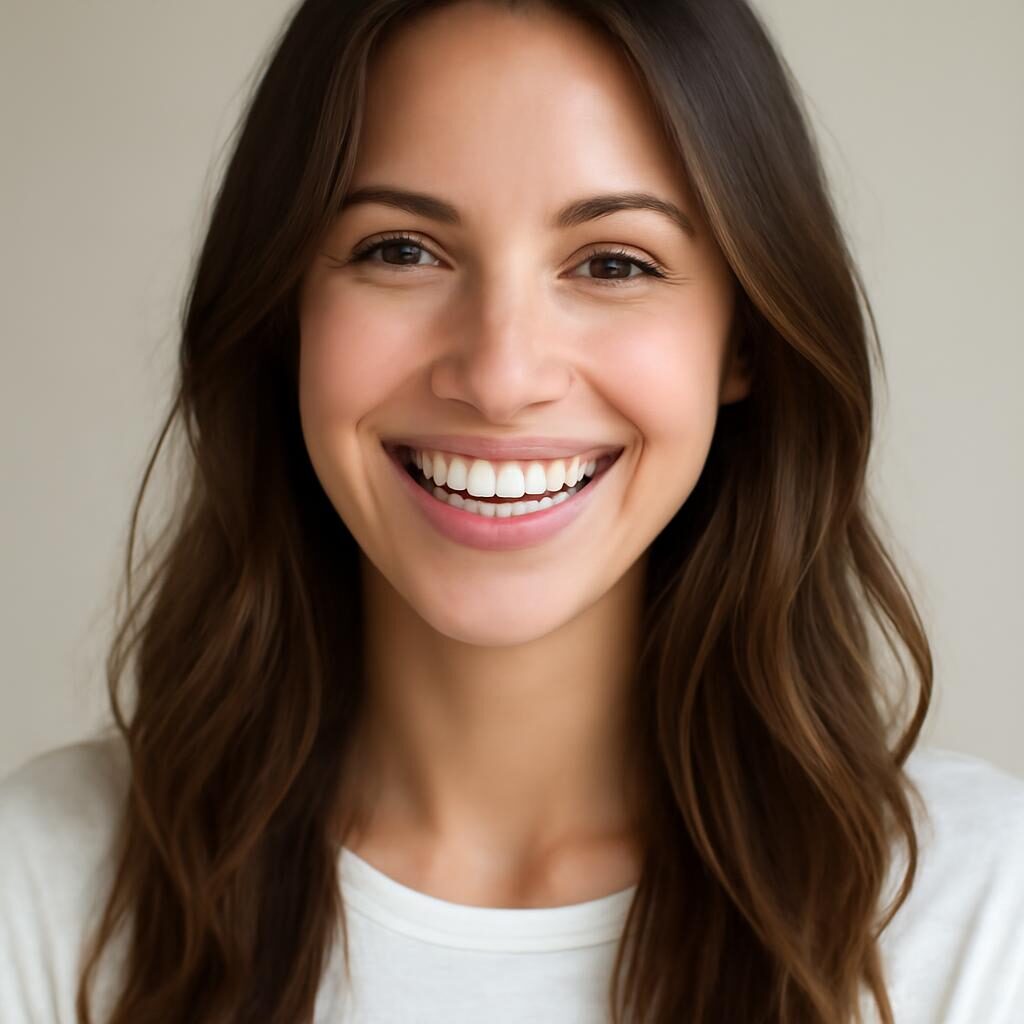 Sourire éclatant après un blanchiment dentaire professionnel