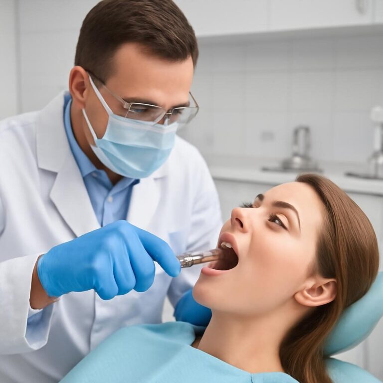 Extraction dentaire par un chirurgien-dentiste en cabinet moderne