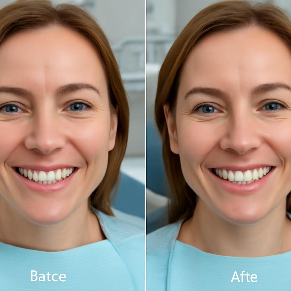Facettes dentaires en céramique — sourire avant et après traitement esthétique