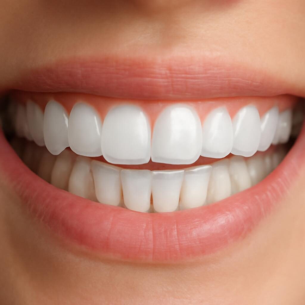 Sourire éclatant après un traitement de blanchiment dentaire à domicile