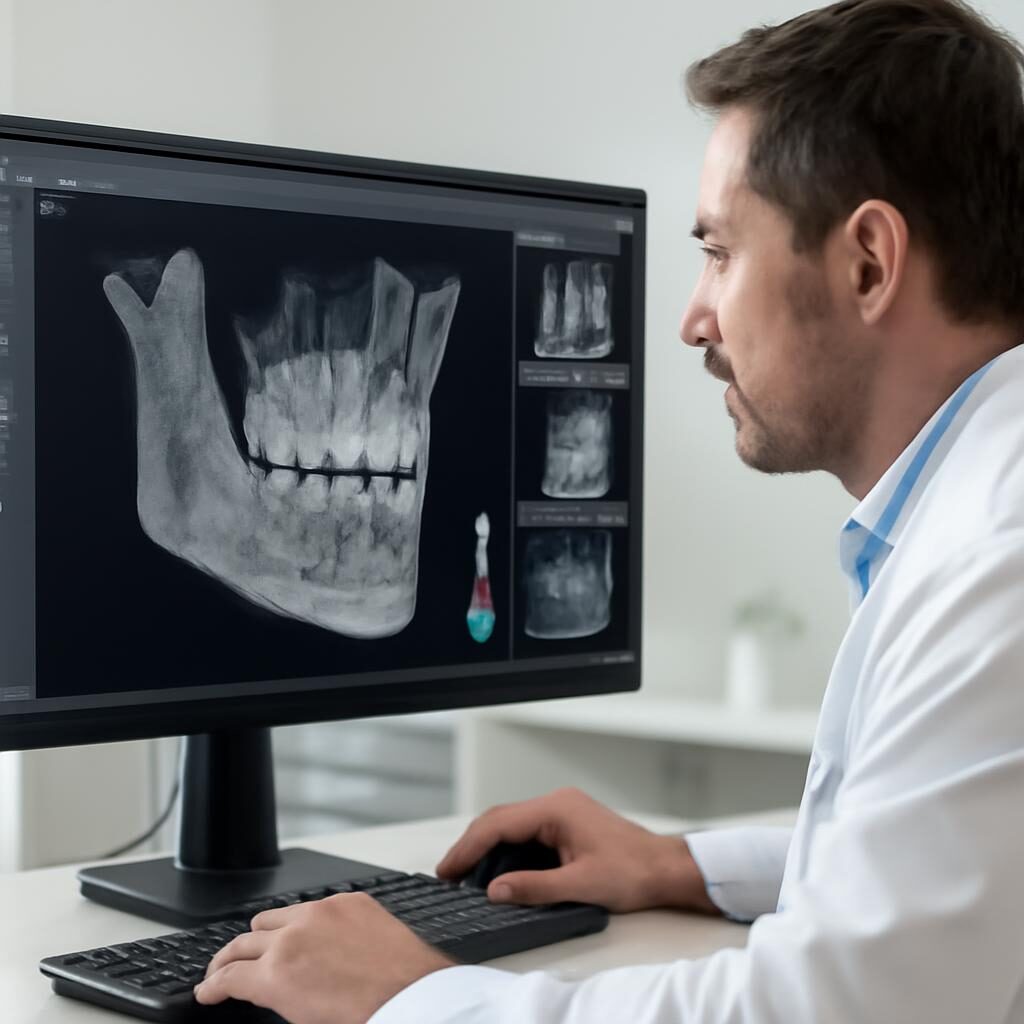 Bilan CBCT du volume osseux mandibulaire avant planification implantaire