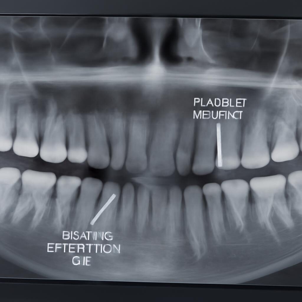 Radiographie panoramique du site implantaire planifié