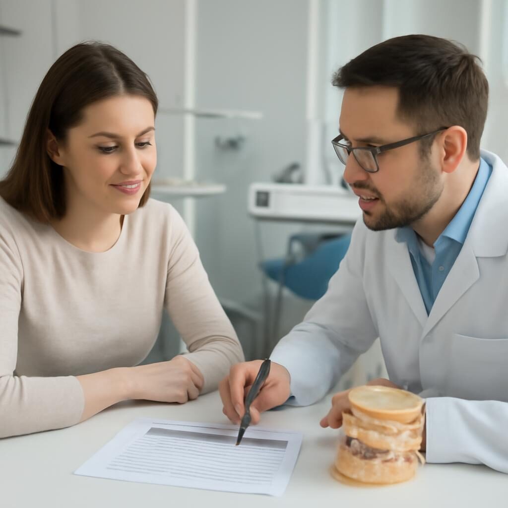 Patient consultant un calendrier de cicatrisation post-extraction