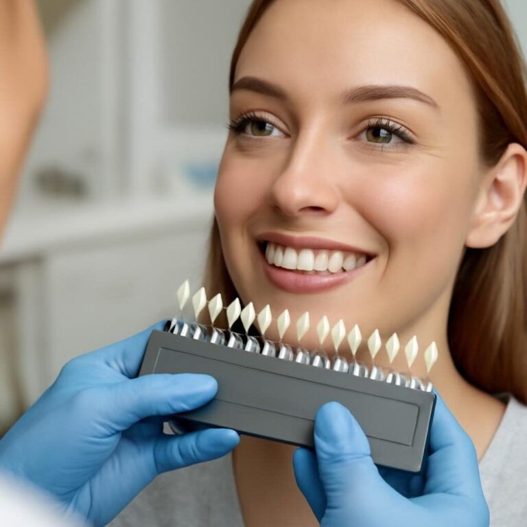 Dents jaunes causes identifiées par dentiste avec teintier
