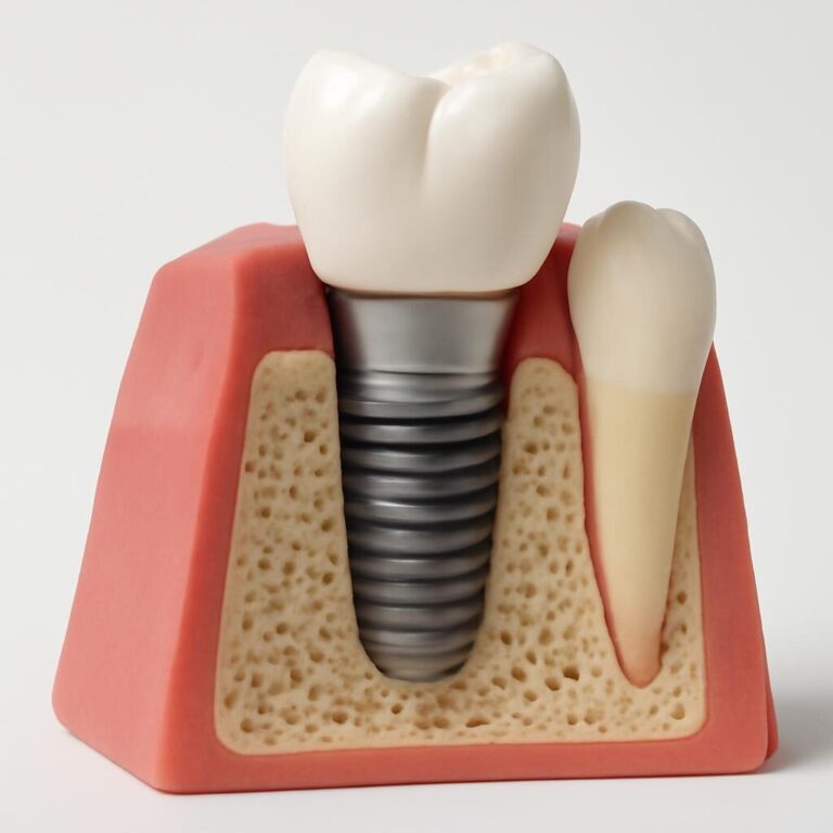 Modèle anatomique d'un implant dentaire pour entretien