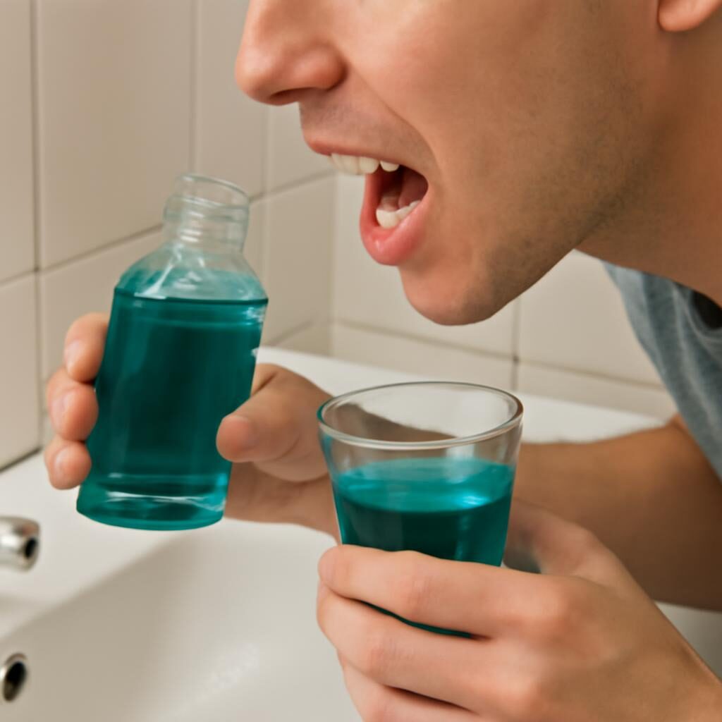 Bain de bouche antiseptique pour gencives sensibles