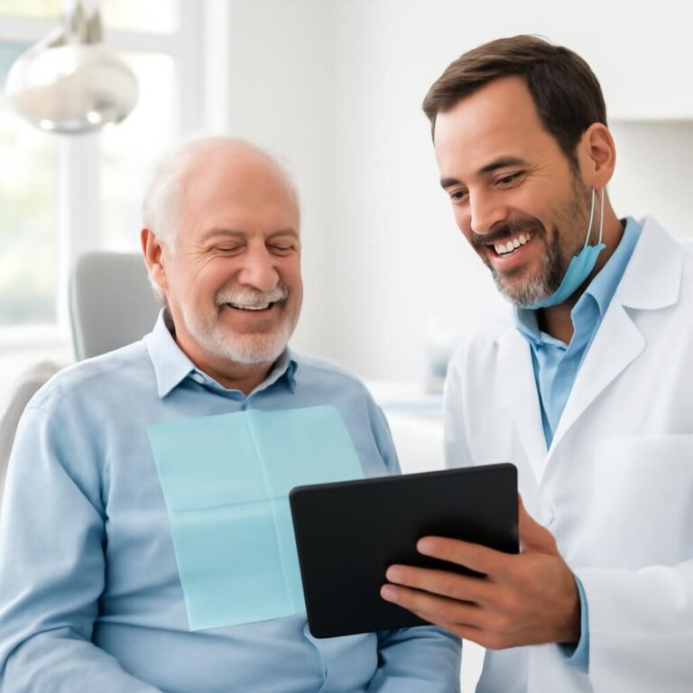 Implant dentaire senior : consultation en cabinet dentaire