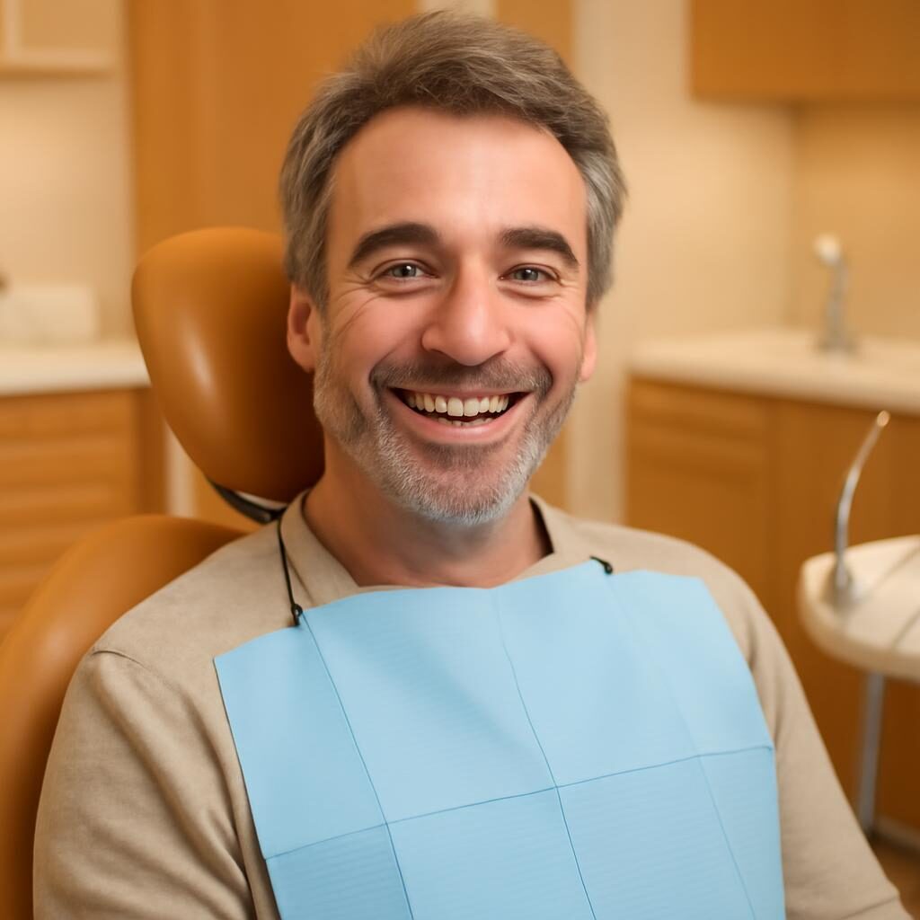 Sourire harmonieux après restauration prothétique complète