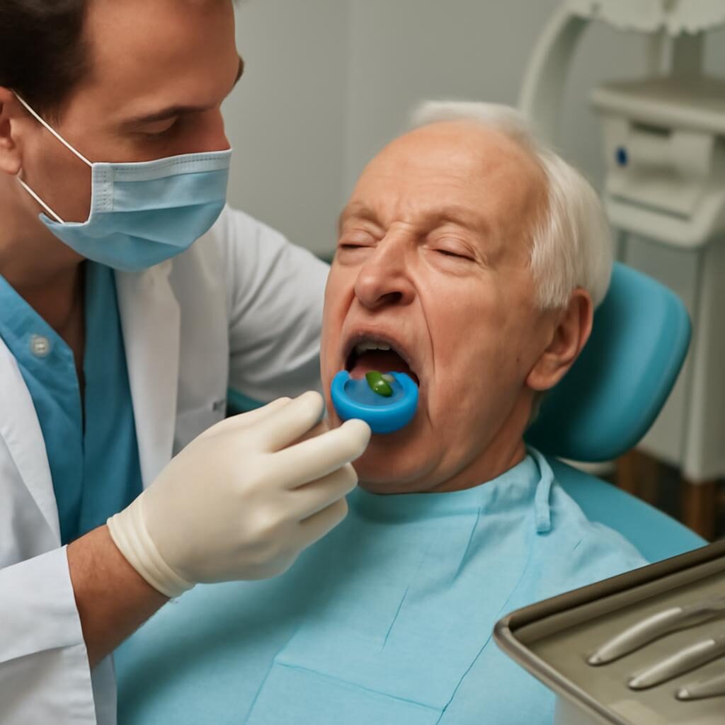 Prise d'empreinte prothetique chez un patient age