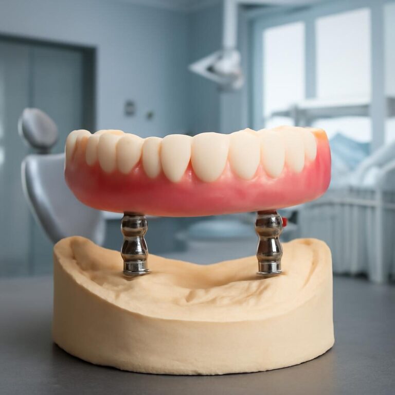 Prothèse amovible stabilisée sur implants présentée en cabinet