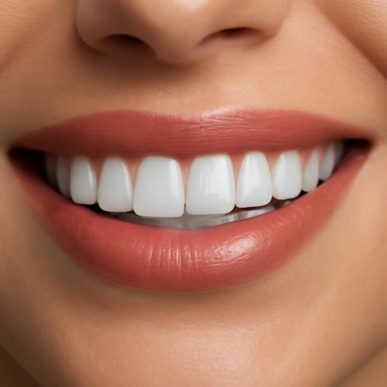 Sourire après pose de facettes dentaires céramique