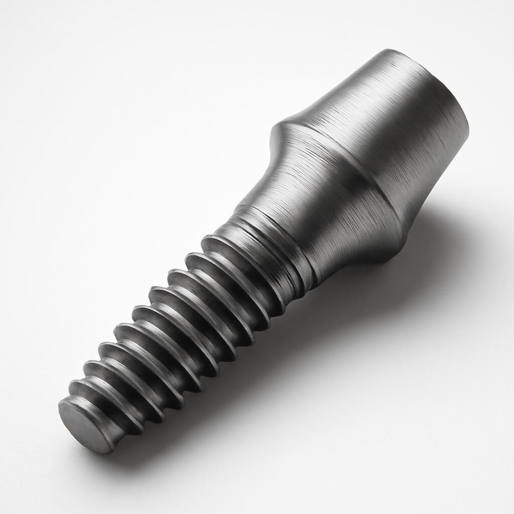 Vis d'implant en titane gros plan dentaire