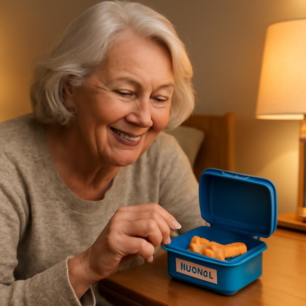Boîte de rangement étanche pour conservation nocturne du dentier