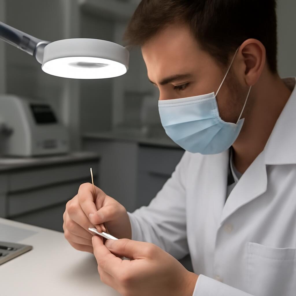 Prothésiste sculptant une prothèse provisoire longue durée au laboratoire