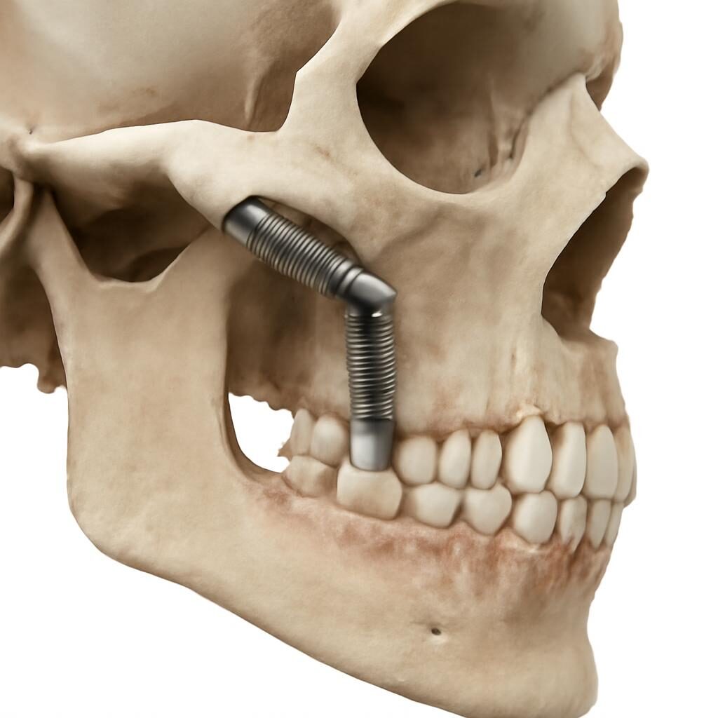 Implant zygomatique : ancrage dans l'os malaire en cas de résorption sévère